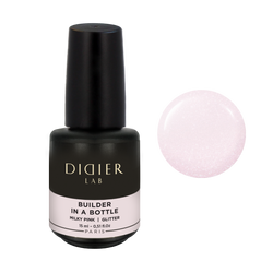 Builder Gel in a bottle, Milky Pink Glitter, DidierLab, 15ml